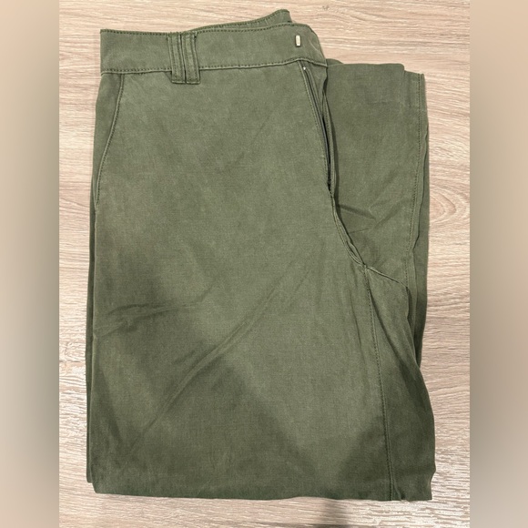 Chaps Olive Green Wide Leg Pants Size 8 - Picture 1 of 16